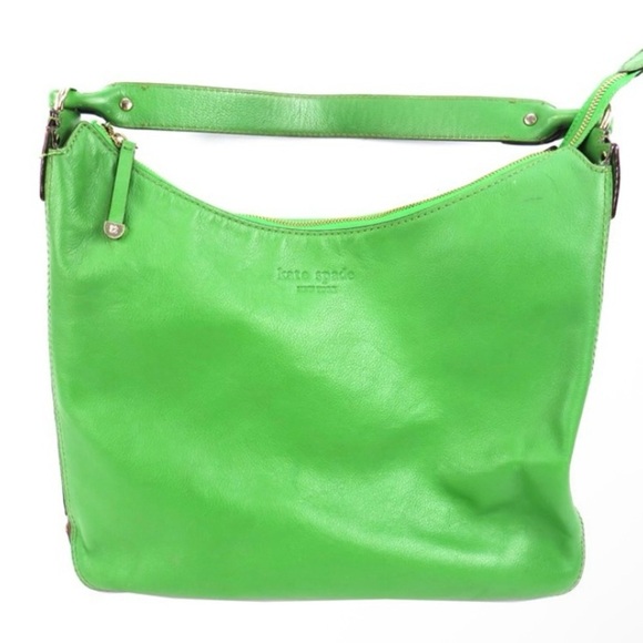 kate spade Handbags - Kate Spade Green with Brown Accent Shoulder Purse